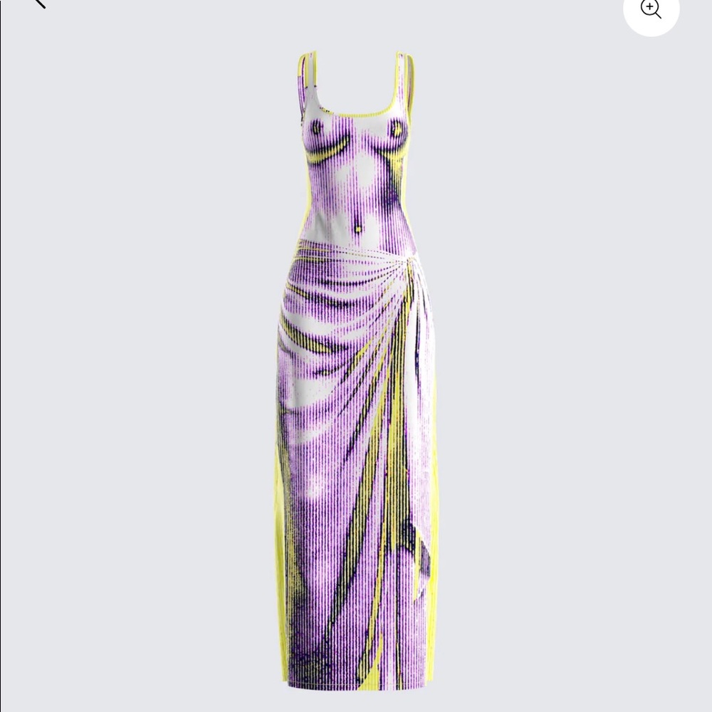 Marble body print, maxi dress